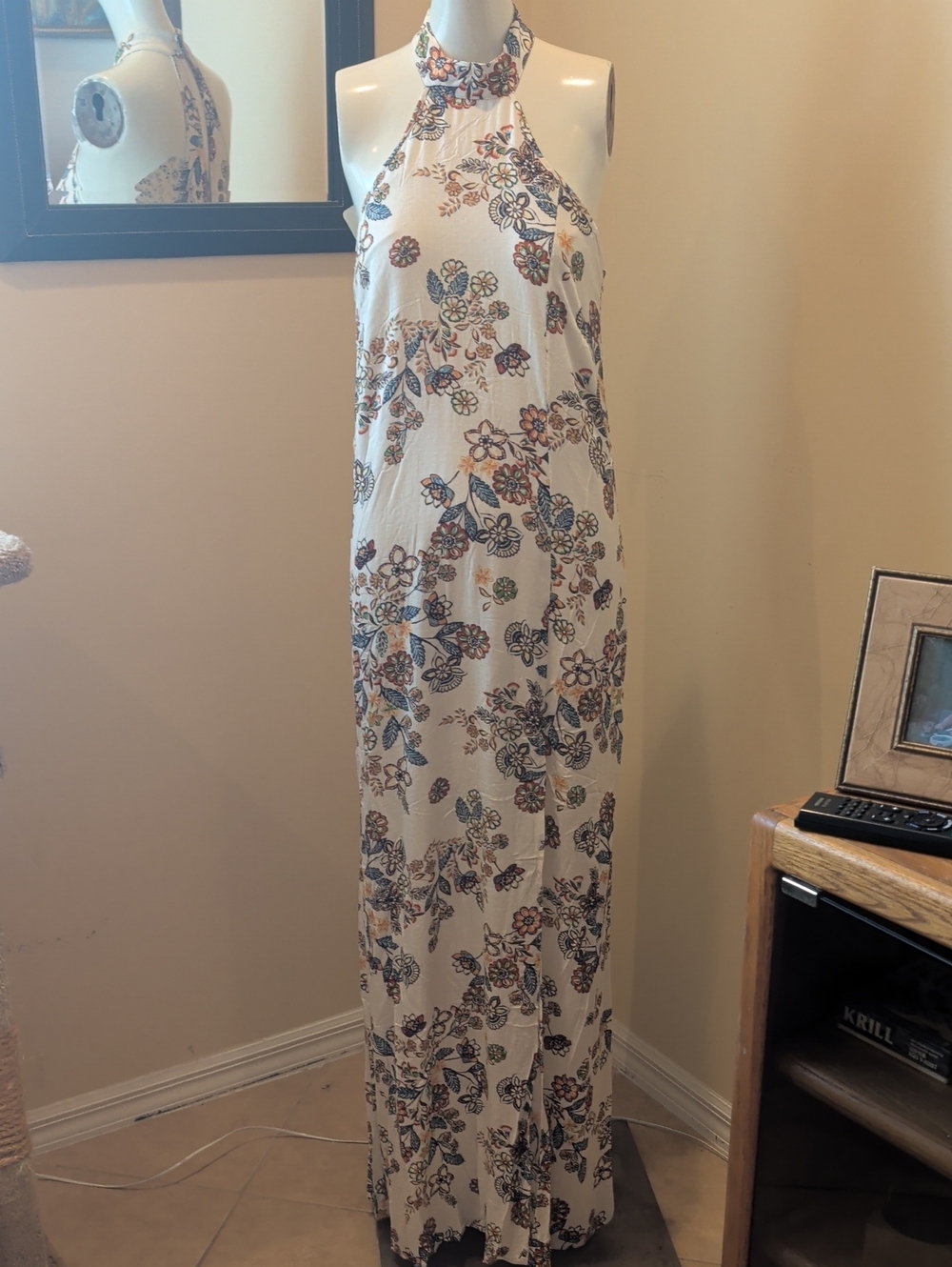 Honey Belle Floral Halter Maxi Dress Size Small NWT